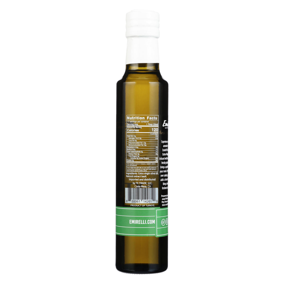 Basil Infused Extra Virgin Olive Oil – Emirelli San Francisco