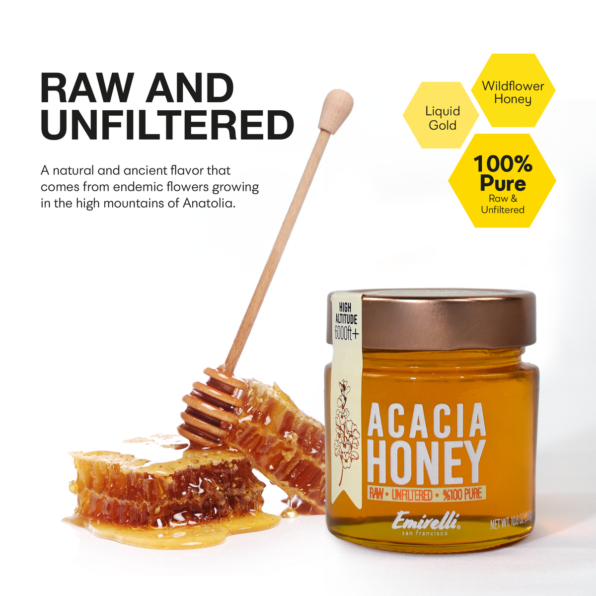 Emirelli Acacia Honey - A Delicate and Floral Sweetener – Emirelli Emirelli Acacia Honey - A Delicate and Floral Sweetener – Emirelli