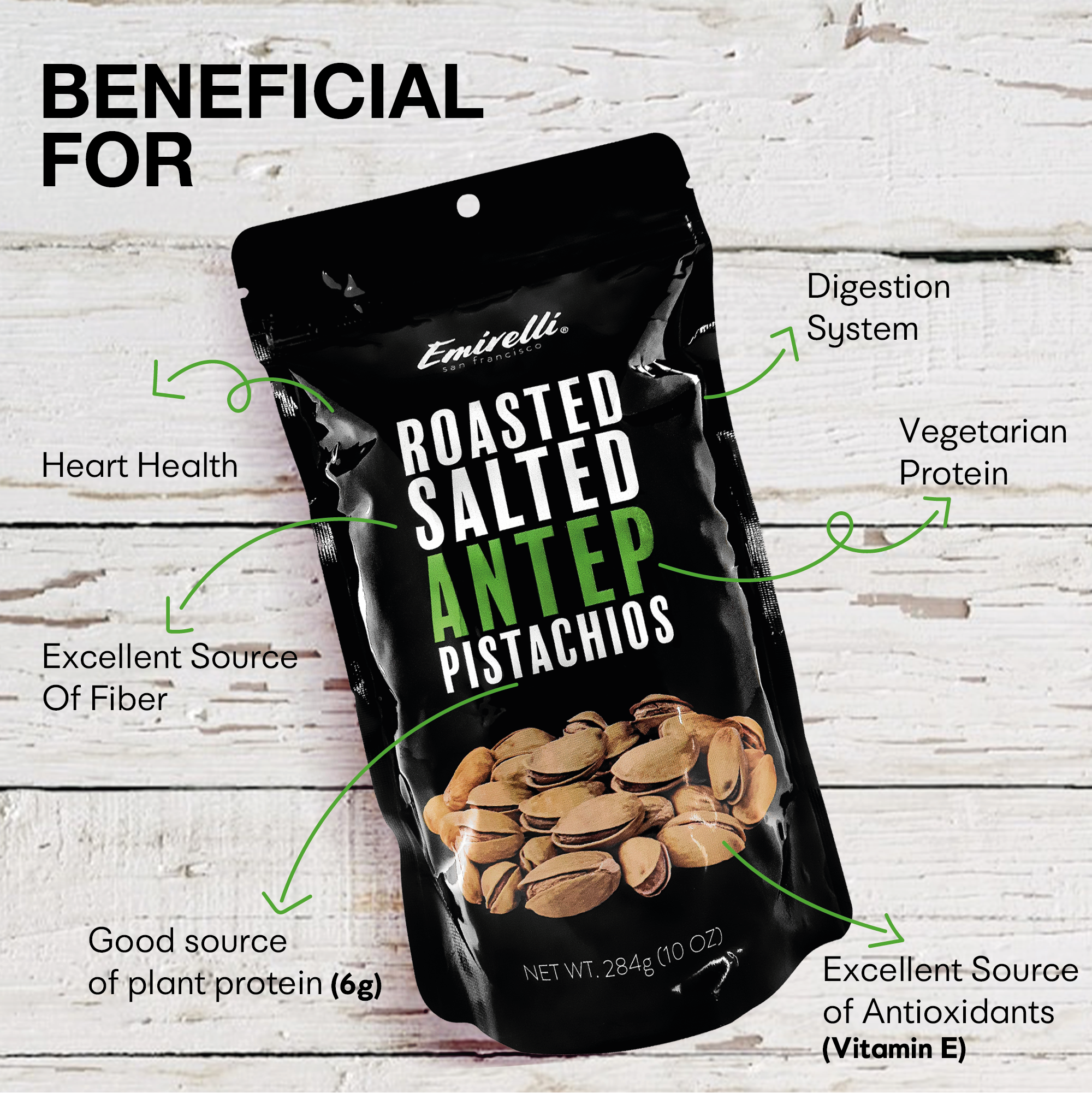 Emirelli Antep Pistachios - Roasted & Salted In Shell