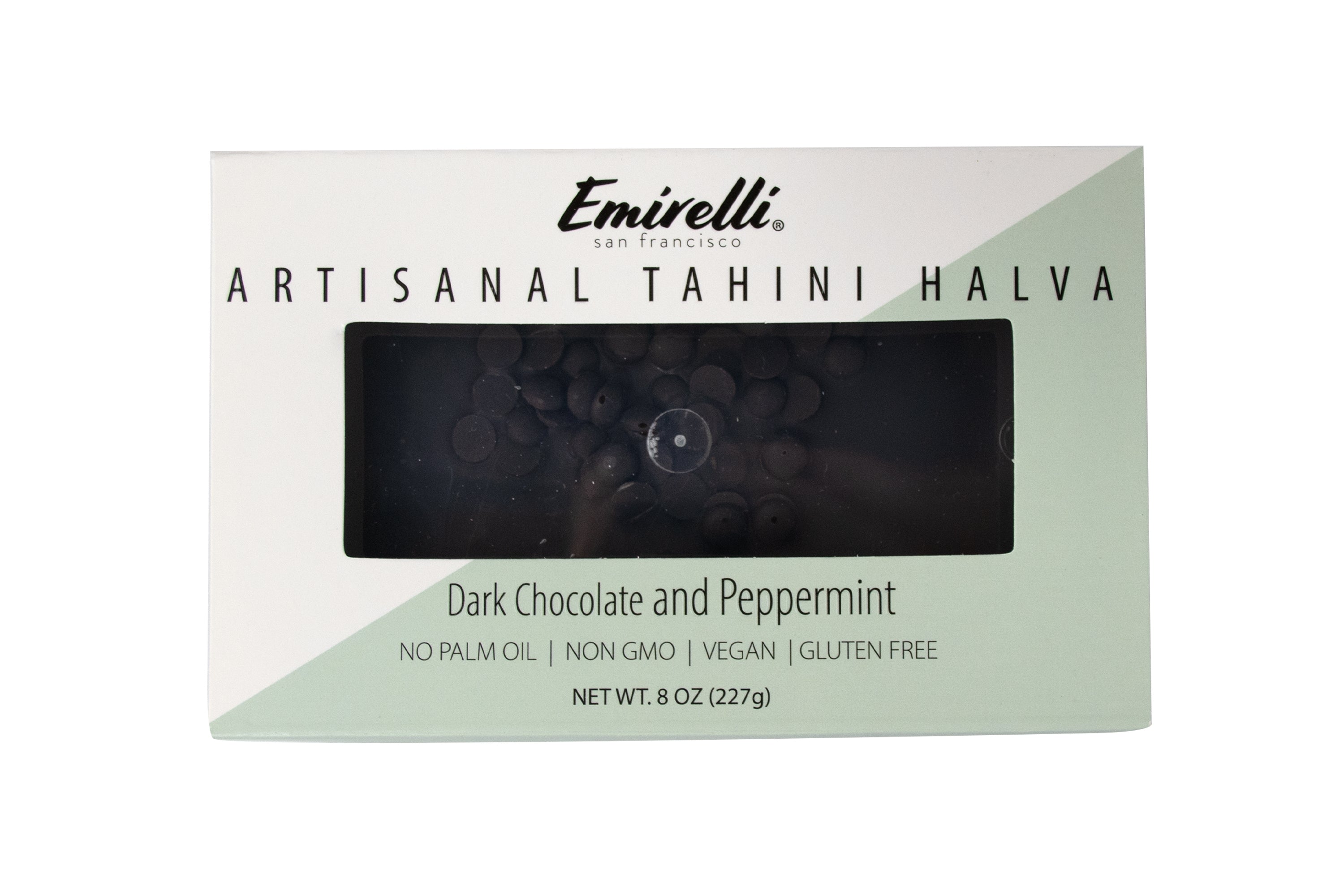 Emirelli Artisanal Tahini Halva Dessert - Dark Chocolate and Peppermint