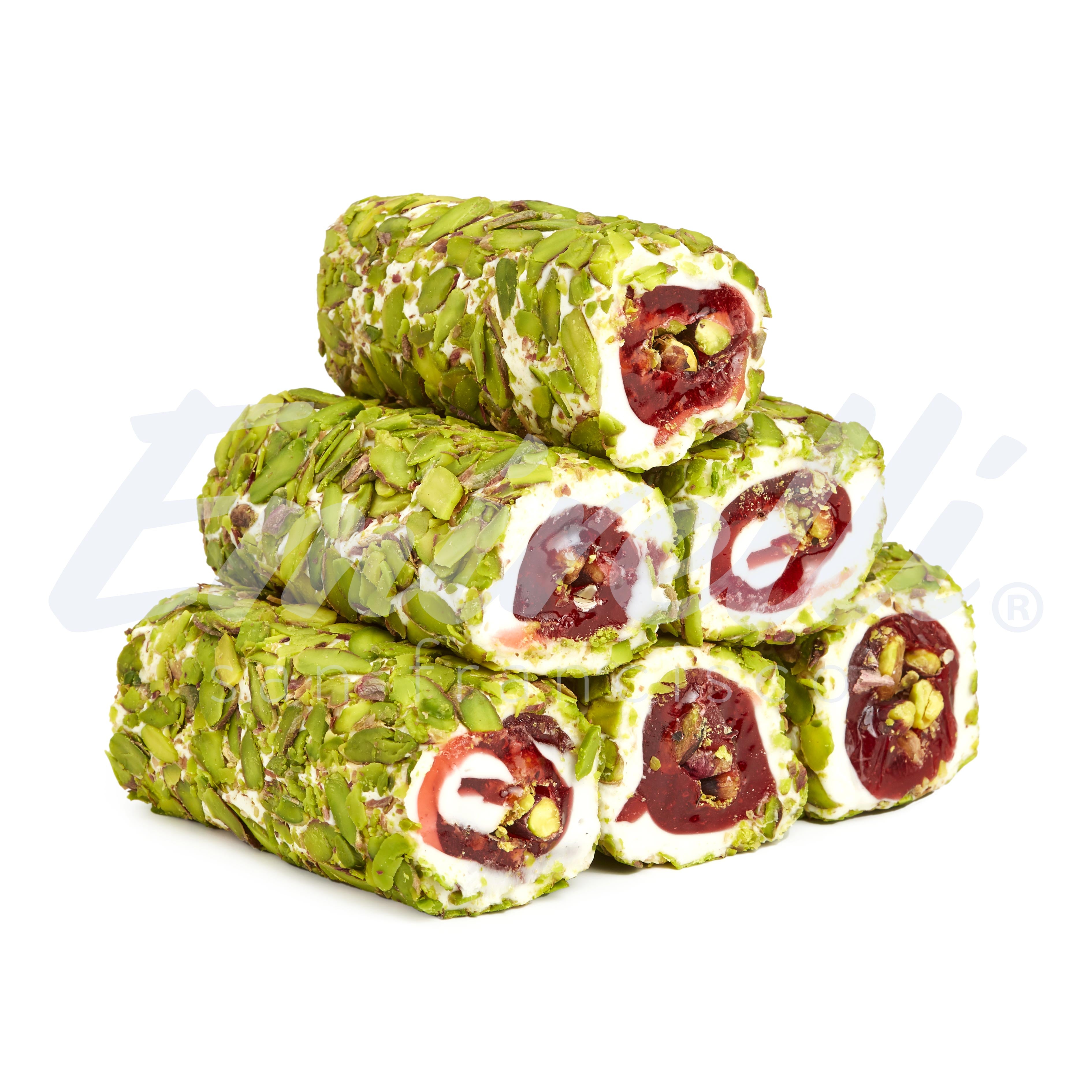 Emirelli Pistachio, Milk, Pomegranate, Pistachio Turkish Delight