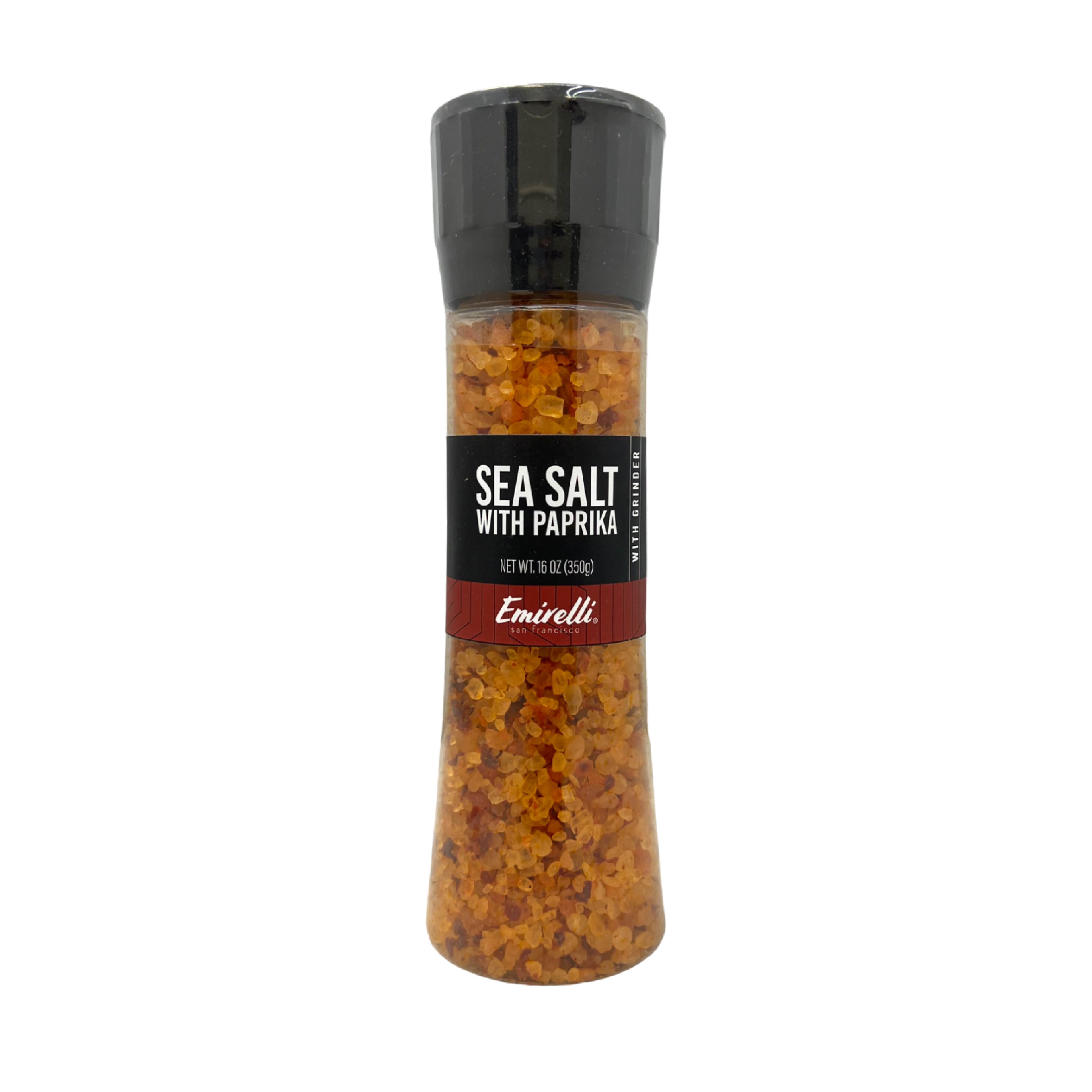 Sea Salt with Paprika in Refillable Grinder
