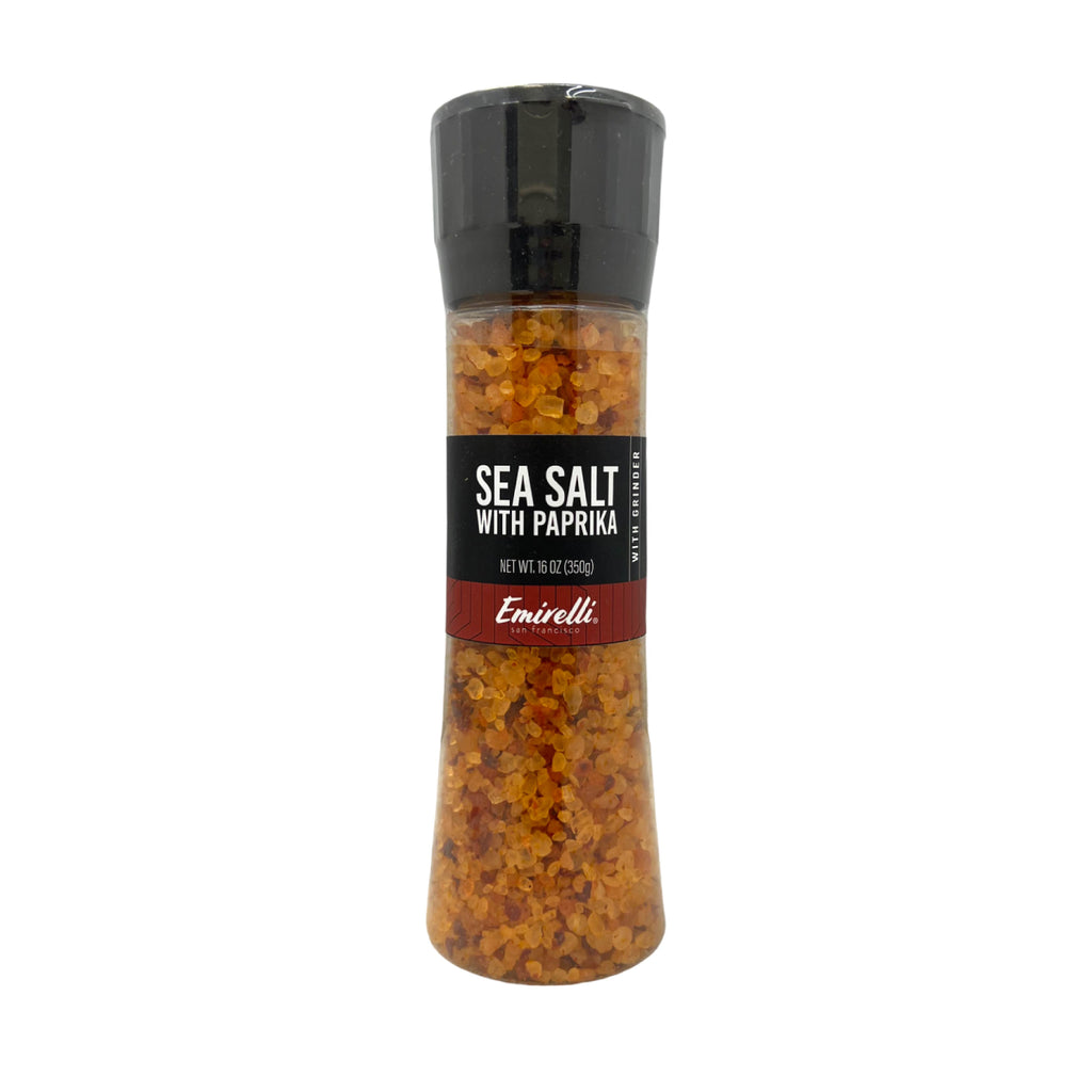 Sea Salt with Paprika in Refillable Grinder