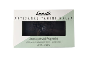 Emirelli Artisanal Tahini Halva Dessert - Dark Chocolate and Peppermint
