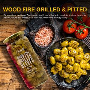 Emirelli Wood Fire Grilled Olives - Pitted