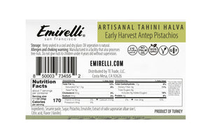 Emirelli Artisanal Tahini Halva Dessert - Early Harvest Pistachios