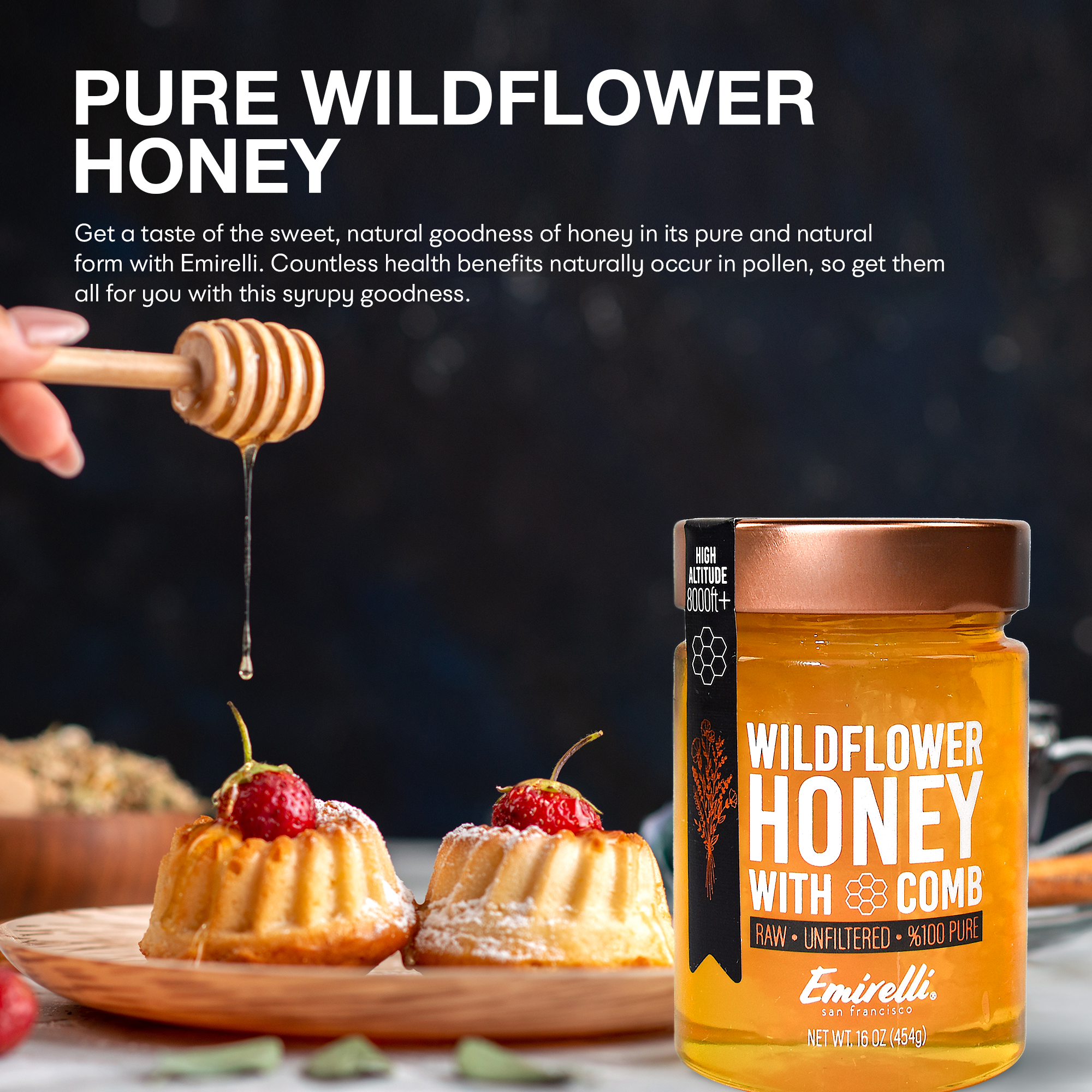 Emirelli Wildflower Honey with Comb